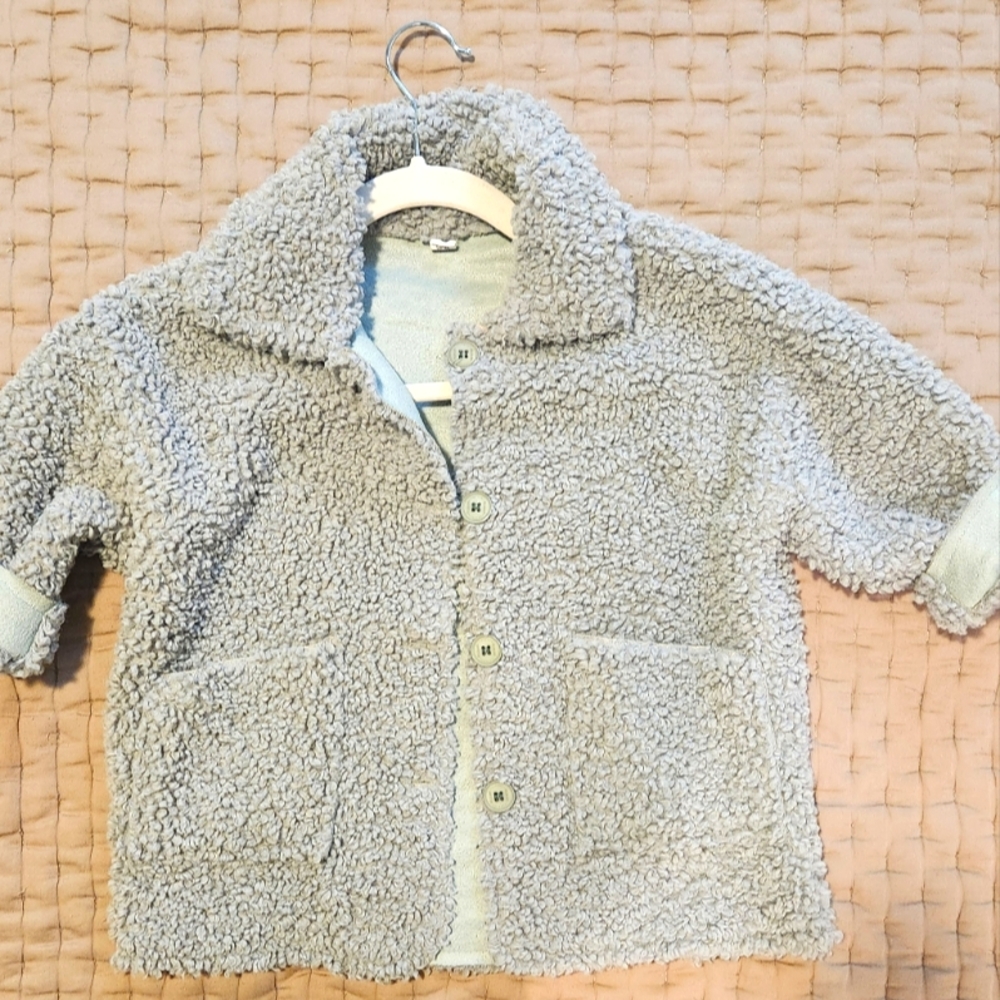 Girls boucle jacket (mint)